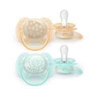 PHILIPS AVENT čiulptukai ULTRA SOFT, 0-6 mėn., 2 vnt., SCF091/41