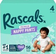 RASCALS sauskelnės-kelnaitės, 4 dydis, 10-15 kg., 56 vnt. 