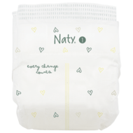 NATY sauskelnės BioEmbrace, 1 dydis, 2-5kg., 25 vnt., 8000192