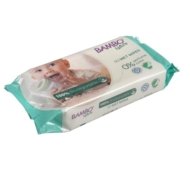 BAMBO biologiškai suįrančios drėgnos servetėlės NATURE 50 vnt., BAMBN6463