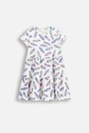 COCCODRILLO suknelė trumpomis rankovėmis, balta, WC6129202VGB-022-146, 146 dydis