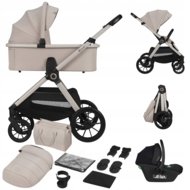 LIONELO universalus vežimėlis LAYLA 3in1, Beige sand, LO-LAYLA 3IN1