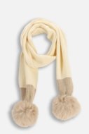 COCCODRILLO šalikas ACCESSORIES WINTER GIRL, kreminis, ZC5369101AWG-002-000