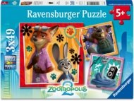 RAVENSBURGER PUZZLE dėlionė Zootopia 2, 3x49 det., 12004369 0 