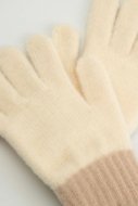 COCCODRILLO pirštinės ACCESSORIES WINTER GIRL, kreminės, ZC5360301AWG-002-M, M cm