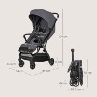 LIONELO sportinis vežimėlis BESS, Grey stone