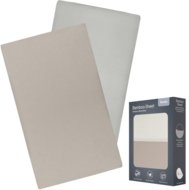 LIONELO paklodės su guma BAMBOO SHEET, 118x60 cm., 2 vnt., White/Beige