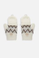 COCCODRILLO kumštinės pirštinės ACCESSORIES WINTER GIRL, ecru, ZC3360404AWG-003