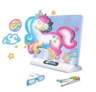 3D piešimo - rašymo lenta su apšvietimu, rožinė, 2410K0092