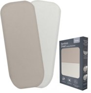 LIONELO paklodės su guma lopšiukui BAMBOO SHEET, 70x28 cm., 2 vnt., White/Beige
