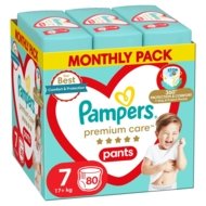 PAMPERS sauskelnės-kelnaitės Premium Care, 7 dydis 15+kg, 80 vnt., 80778798