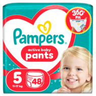 PAMPERS sauskelnės-kelnaitės, dydis 5, 48 vnt, 11-17kg, 81748917