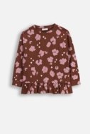 COCCODRILLO marškinėliai CRAFT PUNK GIRL KIDS, rudi, ZC5143103CGK-018-122, 122 cm
