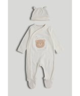 MOTHERCARE šliaužtinukas ilgomis rankovėmis ir kepurė, AW61401 62 cm