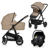 LIONELO universalus vežimėlis BIANKA 3in1, Beige sand, LO-BIANKA 3IN1