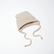 VILAURITA megzta kepurė, dviejų sluoksnių, kreminė, art 1119, 48 cm