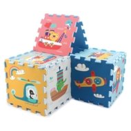 SUNTA vaikiškas dėlionės kilimėlis Transportas ir gyvūnai, 9 dalių, 3087