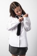 COCCODRILLO marškiniai ilgomis rankovėmis BACK TO SCHOOL GIRL, balti, WC5140102BSG-001-164, 164 cm