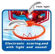 STAMP Iron Man krepšinio stovas su šviesomis ir garsais, 100–160 cm, IM725652