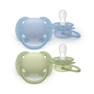 PHILIPS AVENT čiulptukai ULTRA SOFT, 0-6 mėn., 2 vnt., SCF091/37