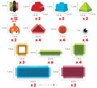 PICASSO TILES Magnetinis konstruktorius HedgeHog blocks 41 det., PTB41