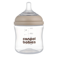 CANPOL BABIES maitinimo buteliukas su žinduku NATURAL SHAPE, 150 ml, 35/400