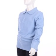 MAMAJUM polo marškinėliai ilgomis rankovėmis 10-000006, žydri, 128/134 cm