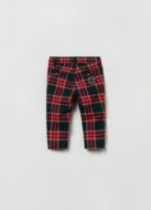 OVS  EN BOY 9-36M TROUSERS  30-36 GREEN/RED CHECK 0097096