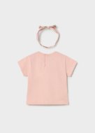 MAYORAL marškinėliai trumpomis rankovėmis ir galvos juosta, peony, 1.081-12, cm