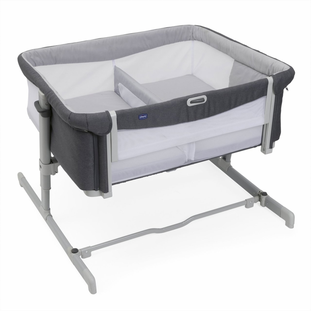 ♡M♡ CHICCO Next2Me lovelė - maniežas dvynukams MAGNET Grey