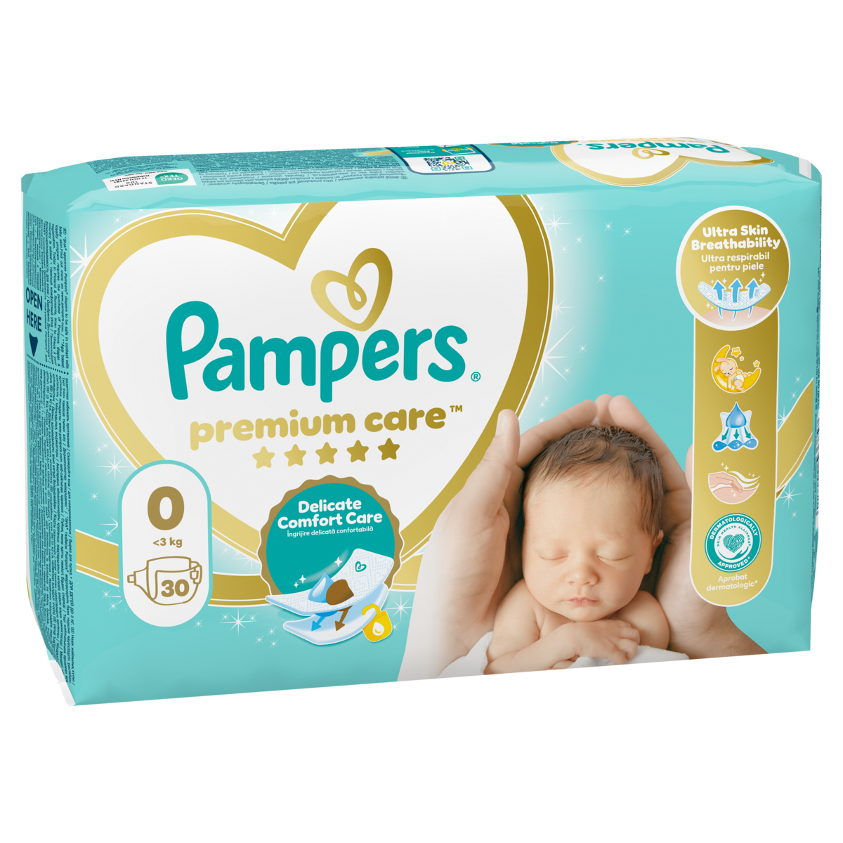 PAMPERS sauskelnės, Premium Care dydis 0, 0-3kg, 30 vnt, 81765751
