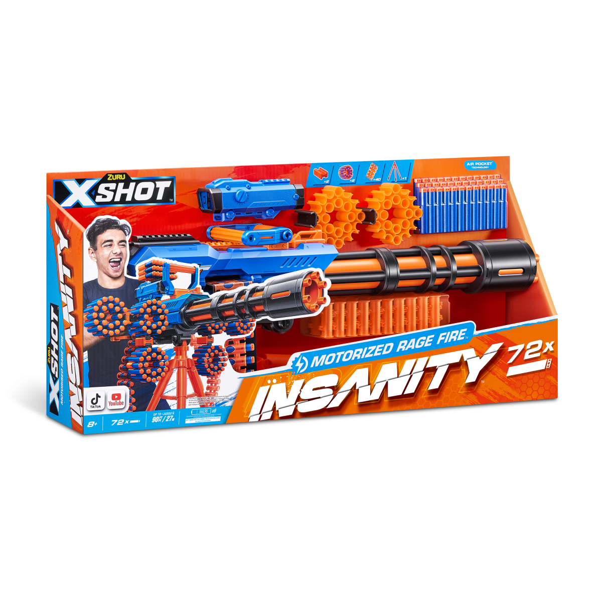 X-SHOT žaislinis šautuvas Motorized Rage Fire Insanity, 1 serija