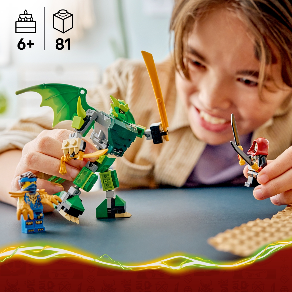 Ryuto様 71862 LEGO® NINJAGO® Lloyd drakono-roboto kovos rinkinys | LEGO