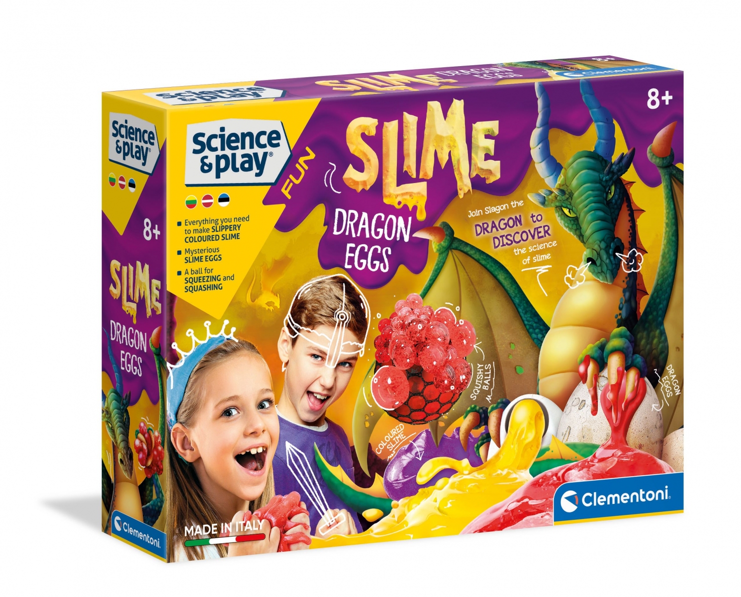 CLEMENTONI SCIENCE rinkinys-laboratorija Dragon Slime dovanos nuotrauka