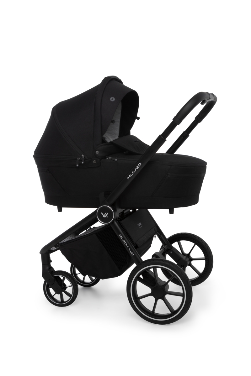 MUUVO Quick 4.0 universalus vežimėlis Classic Black 2in1 SET, MQ