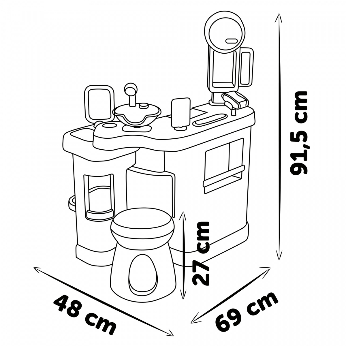SMOBY kirpyklos rinkinys su 19 priedų, 7600320243 | Profesiniai