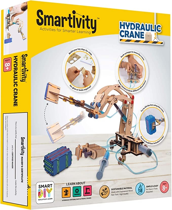 SMARTIVITY konstruktorius-hidraulinis kranas Pump It Move It dovanos nuotrauka