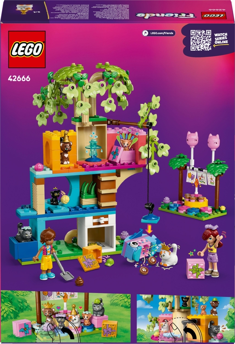 42666 LEGO® Friends Kačių gimtadienio vakarėlis ir namelis medyje