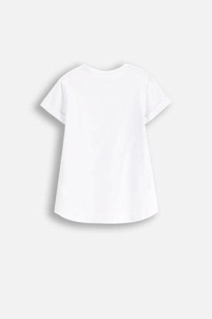 COCCODRILLO marškinėliai trumpomis rankovėmis DREAM DIARIES GIRL KIDS, balti, WC5143202DGK-001-122, 122 cm 