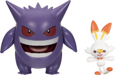 POKEMON Gengar ir Scorbunny figūrėlės, 2 vnt, PKW2548 