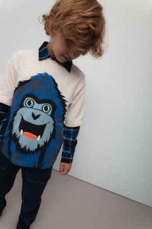 COCCODRILLO marškinėliai, kreminiai, ZC5143201YBK-002-110, 110 cm 