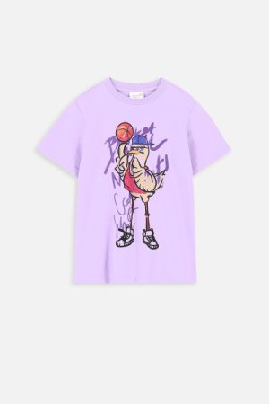 COCCODRILLO marškinėliai trumpomis rankovėmis EVERYDAY BOY, violetiniai, ZC3143202VBA-016-092, 92 cm 