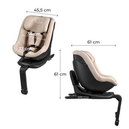 KINDERKRAFT automobilinė kėdutė I-GUARD PRO I-SIZE, 61-105 cm., Beige, KCIGUAPRBEG000N 