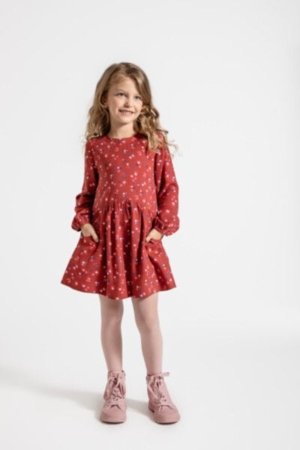 COCCODRILLO suknelė HEARTS GIRL KIDS, claret, ZC4128101HGK-017-122, 122 cm 