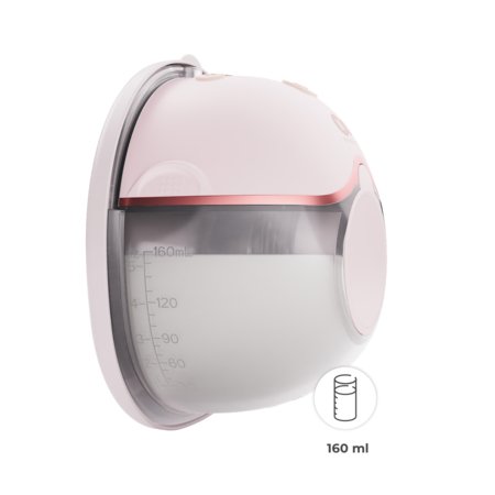 KINDERKRAFT viengubas nešiojamas elektrinis pientraukis MAMAFLOW, pink, KEMAFL00PNK0000 