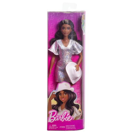 BARBIE madistė sidabro spalvos suknele, HYT95 