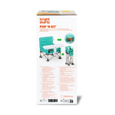 BRIGHT STARTS maitinimo kėdutė - busteris POP 'N SIT, TEAL, 17200 