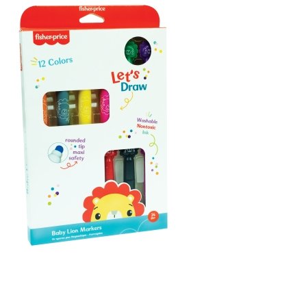 FISHER PRICE Žymekliai Lion 12vnt., 321-00007 