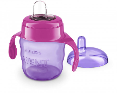 PHILIPS AVENT puodelis su snapeliu CLASSIC, rožinis, 6 mėn+, 200 ml, SCF551/03 1/257