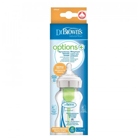 DR. BROWNS buteliukas plačiu kakleliu OPTIONS+, 270 ml, WB91600-ESX WB91600-ESX